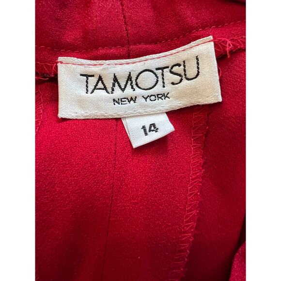 Vintage 90s High Waisted Dress Pants Cherry Red - Picture 5 of 8